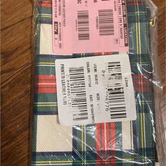 VTG J. Crew genius leather Pouch clutch- 8.5x5.5 OLDSTOCK great Christmas gift - Picture 3 of 3